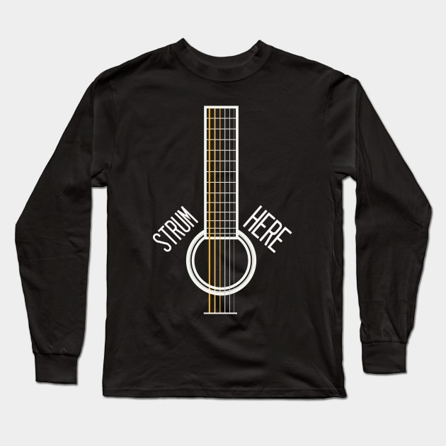 STRUM HERE 01 Long Sleeve T-Shirt by HCreatives